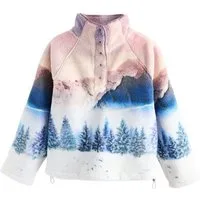 Next Fleecepullover Oberteil aus Borg-Fleece mit Print (1-tlg)