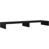 vidaXL Monitorständer Monitorständer Schwarz Eichen-Optik 100x27x10 cm Holzwerkstoff