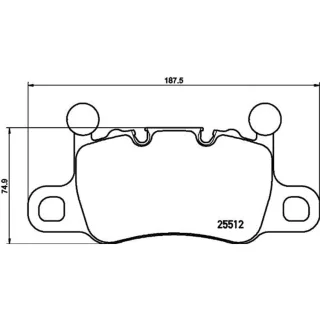 Hella Bremsbel?ge hinten Porsche 911 991