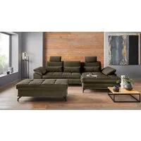OTTO home Ecksofa Costello L-Form, B: 301cm, Sitztiefen & Armteilverstellung, Federkern, 3 Nierenkissen, mit Schlaffunktion & Bettkasten
