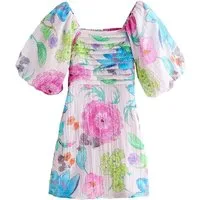 Next Minikleid Festliches Minikleid mit Puffärmeln (1-tlg)