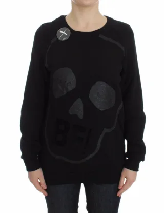 Totenkopf Sweatshirt mit Grafikdruck
