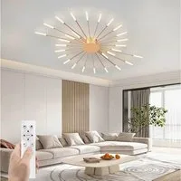RRBEST Deckenleuchte Modern Deckenleuchte mit Fernsteuerung, LED Deckenleuchte Dimmbar, Wohnzimmerlampe, Schlafzimmerlampe. golden