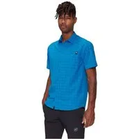 Mammut Outdoorhemd Wanderhemd Lenni Kurzarm 2025 (mit Brusttasche) blau Herren