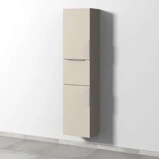 Sanipa 3way Hochschrank mit 2 Türen und 1 Auszug, Kaschmir-Matt UP1041U
