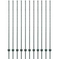 vidaXL Bett Eingebetteter Zaunpfosten 11 Stk. Grün 200 cm (11-tlg)