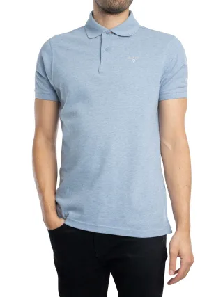 Barbour Tartan Pique Poloshirt, Blau