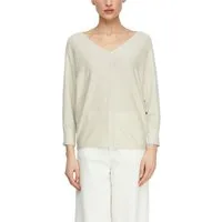 comma 3/4 Arm-Pullover mit V-Ausschnitt und aus Viskose