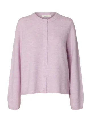 selected women - SLWLULU NEW LS KNIT CARDIGAN NOOS Winsome Orchid - Gr. - S