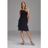 SWING Cocktailkleid - Cocktailkleid aus Materialmix Taillierter Schnitt mit ausgestelltem Rockteil