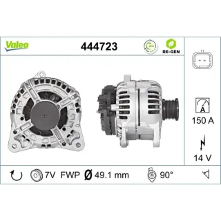 Valeo Lichtmaschine 150A 444723 Opel Movano Vivaro Renault Laguna Master Trafic