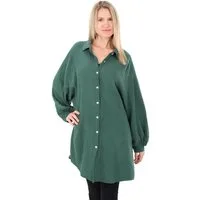 malito more than fashion Hemdbluse malito Damen Musselin Bluse, Oversize Blusenhemd im lässigem Look, weicher Musselinstoff - Einheitsgröße