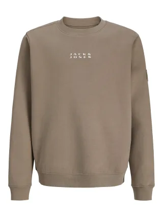 JACK&JONES - JCOPOINT SWEAT BADGE CREW NECK BF JNR desert taupe - Gr. - 140