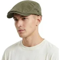 LuxusKollektion Schiebermütze Baskenmütze Flatcap Schiebermütze Herren Baumwolle 55-60 Armeegrün