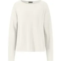 FYNCH-HATTON Strickpullover weiß,Casual,Baumwolle,Unifarben,U-Boot,Lang,Regular Fit