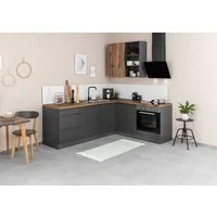 KOCHSTATION Winkelküche KS-Bruneck, Stellbreite 240/180 cm breit, wahlweise mit oder ohne E-Geräte, MDF