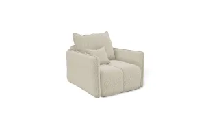 Sessel Designersessel MORGANO Stoff Abriamo Creme