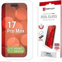 Displex Displayschutzglas Real Glass Screen Protector mit EASY-ON MountMaster für Apple iPhone 17 Pro Max, Displayschutzfolie, Schutzfolie, Bildschirmschutz, kratz- & stoßfest