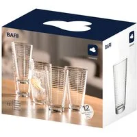LEONARDO Cappuccinotasse Glaskoch Becherset Bari 12-teilig Longdrinkbecher 300 ml Transparent, Glas