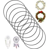 SinLaw Bastelkranz 20cm Metall Bastelring, Metallring, schwarz, DIY Dekoration, Basteln, 8-pack 20cm for hanging wrapping technique