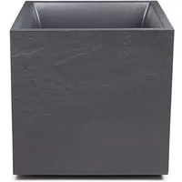 ONDIS24 Blumenkasten Ondis24 Pflanzkübel Vulkan Pierre 50 (1 St), 50x50x50 cm, in Vulkanstein/Basalt-Optik mit Wasserspeicher
