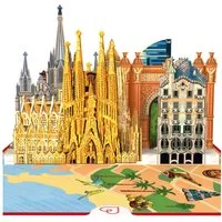 papercrush Geburtstagskarte Barcelona Pop-Up Karte