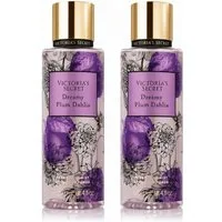 Victorias Secret Duft-Set Dreamy Plum Dahlia Fragrance Mist Doppelpack 2 × 250 ml, Doppelpack mit fruchtig-floralem Duft und 500 ml Gesamtinhalt