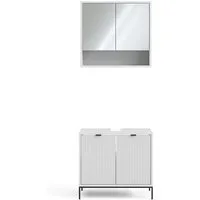 Vicco Badmöbel-Set Eliza, Weiß, 2 Teile, (2-St., 2er Set)