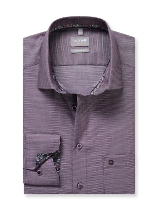 OLYMP - Comfort Fit: Businesshemd violet - Gr. - 48