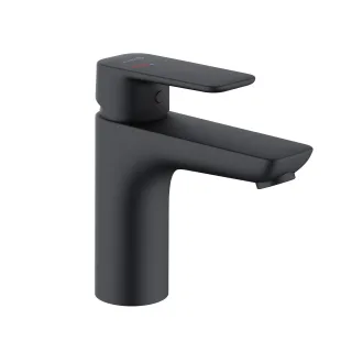 Kludi PURE & STYLE Waschtischarmatur 100 EcoPlus, o. Ablaufgarnitur mattschwarz, 401983975 401983975