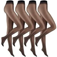 Camano Feinstrumpfhose fine everyday 20 DEN (4er Pack) mit leicht verstärkte, kaum sichtbare Fußspitze