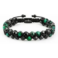 UNIQAL.de Perlenarmband Naturstein Turmalin facettiert (Unisex-Armband mit verstellbarer Makramé-Schließe, Echte Steinperlen, präzise geschliffen, handgefertigt), Verkauf & Versand durch deutschen Händler