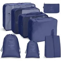 Agger Kofferorganizer 8 Stück Packwürfel,wasser Reisekleidertaschen,für Urlaub und Reisen (8-tlg), Leicht,atmungsaktiv mit Mesh-Oberseite, mit Kosmetiktasche