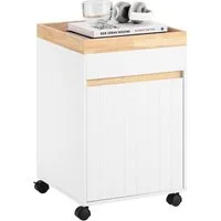 SoBuy Rollcontainer ASK03, Bürowagen Beistellwagen Aktenwagen Druckertisch mit Rollen