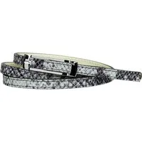 Caspar Taillengürtel GU319 eleganter schmaler Damen Ledergürtel mit Schlangen Print