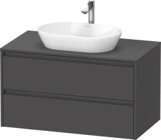 Duravit Ketho.2 Konsolenwaschtischunterbau wandhängend Graphit Matt 1000x550x568 mm - K2489604949000 K24896049490000