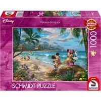 Schmidt Spiele Puzzle Disney, Mickey and Minnie in Hawaii von Thomas Kinkade, 1000 Puzzleteile