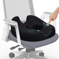 LuxusKollektion Sitzkissen Sitzkissen Donut Orthopädisch Memory Foam Schwarz 39,5*44,5*14cm