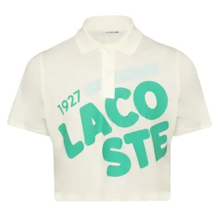Lacoste - Poloshirt für Damen, kurz geschnitten (Weiß)