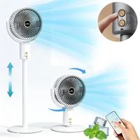 MOPUEA Standventilator 3in1 Tischventilator Standventilator Type C 5 Stufen höhenverstellbar, 3in1 Nutzung, Type-C, 5 Stufen, flexibel höhenverstellbar