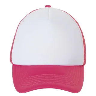 SOLS - "Bubble" Baseball-Mütze (Weiß/Neon-Koralle)