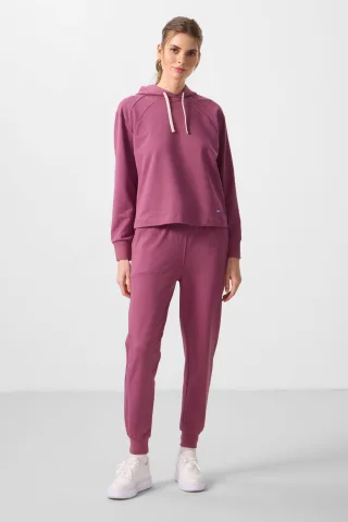 Oversized Kapuzen-Sweatshirt- und Hosen-Set
