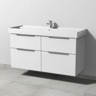 Sanipa 3way Waschtischunterbau zu Villeroy & Boch Collaro Waschtisch mit 4 Auszügen, Weiß-Soft UM83843