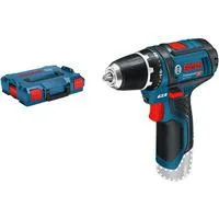 Akku-Bohrschrauber GSR 12V-15 Professional solo, 12Volt blau/schwarz, ohne Akku und Ladegerät, L-BOXX