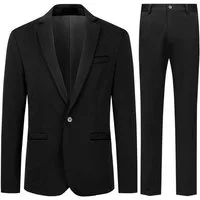 Allthemen Anzug (2 tlg) Slim Fit Hochzeitsanzug mit elastischer Faser