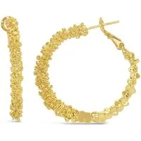 Ars-Argenti Paar Creolen Sexy Creolen Ohrringe - 18K doppelt vergoldet inkl. Geschenkbox (inkl. Schmuckbox), Damen Ohrringe, Hypoallergen, Wasserfest, Nickelfrei