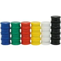 TimeTEX Magnet Set Haft-Magnete farbsortiert, 24 mm ø, 50-tlg. (50-St)
