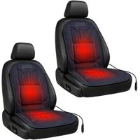 BURI Sitzheizkissen 2x Sitzheizung Comfort Plus 12V Autositzheizung mit 2 Heizstufen