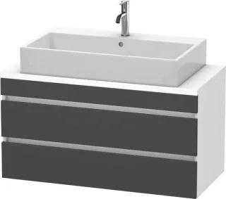 Duravit DuraStyle Konsolenwaschtischunterbau wandhängend Graphit & Weiß Matt 1000x478x512 mm - DS530 DS530904918