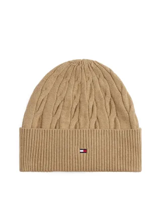 TH FLAG CABLE KNIT BEANIE camel - Gr. - OS